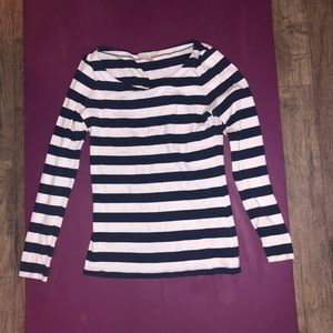 Striped long sleeve navy Banana Republic shirt